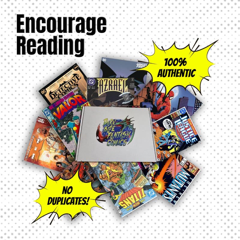 | Comic Book Collection | 25 Pack of Marvel & DC Comic Books | Great Mix of Titles & Characters | Perfect for Kids Teen and Adults