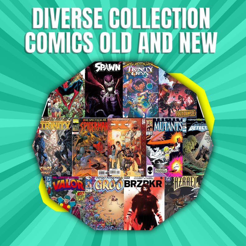 | Comic Book Collection | 25 Pack of Marvel & DC Comic Books | Great Mix of Titles & Characters | Perfect for Kids Teen and Adults
