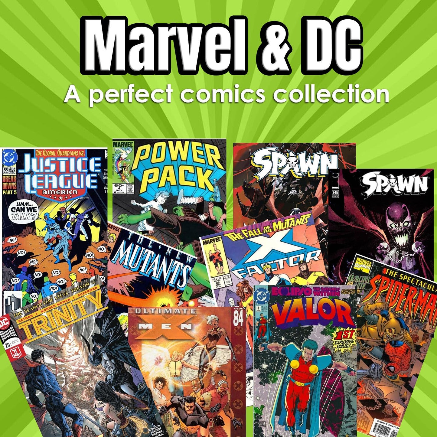 | Comic Book Collection | 25 Pack of Marvel & DC Comic Books | Great Mix of Titles & Characters | Perfect for Kids Teen and Adults
