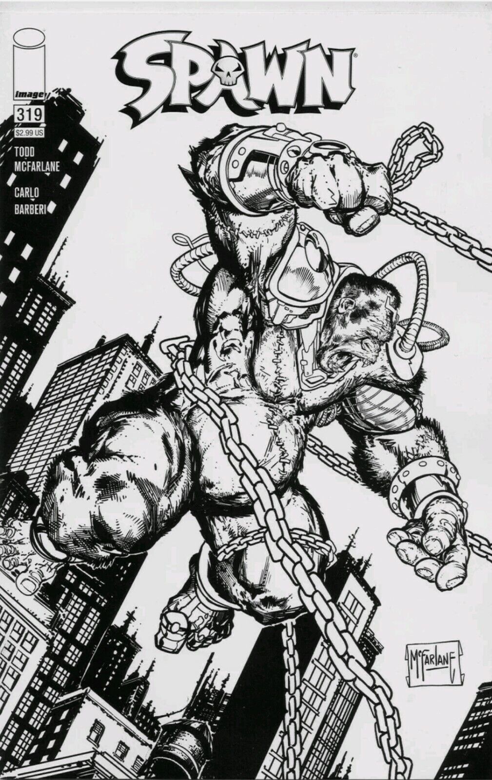 SPAWN #319 Black and white Var Cover 06/23/2021 NM Image comics