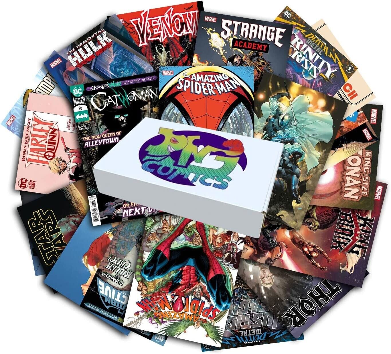 Comic book lot of 25 comics Premium marvel comics gift box
