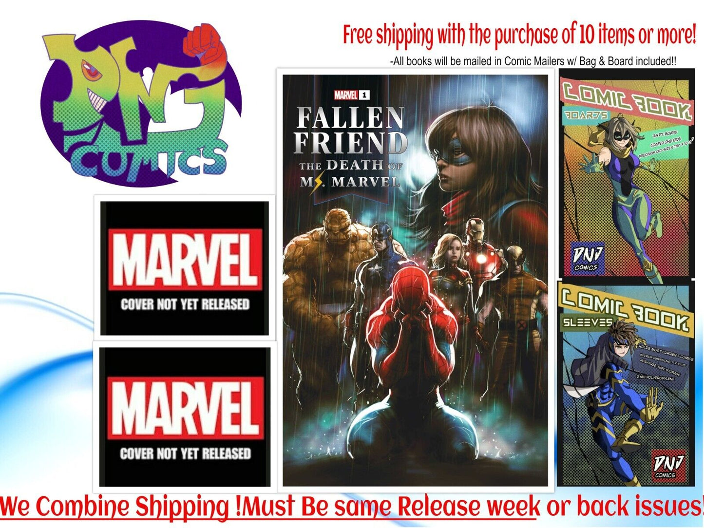 FALLEN FRIEND # 1 Three cover set abc PRESALE