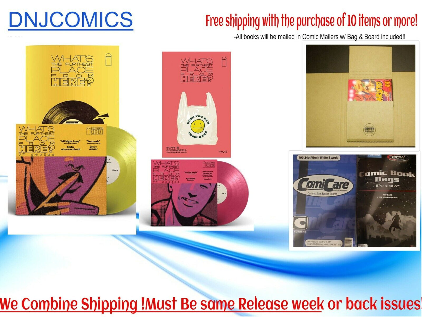 Image Comics ~ WHAT'S THE FURTHEST PLACE FROM HERE? #1 & 2 7" Series Record