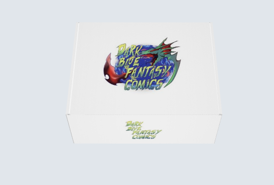 Dark Blue Fantasy comic book storage & shipping boxes 25 pack 12×8×3