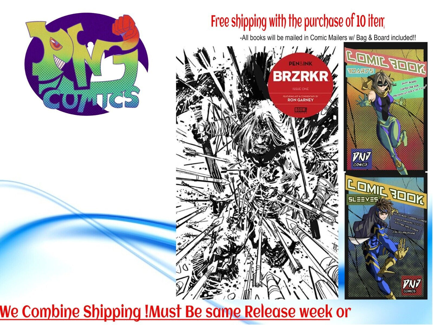 BRZRKR PEN & INK #1 CVR A GARNEY  PRESALE NM