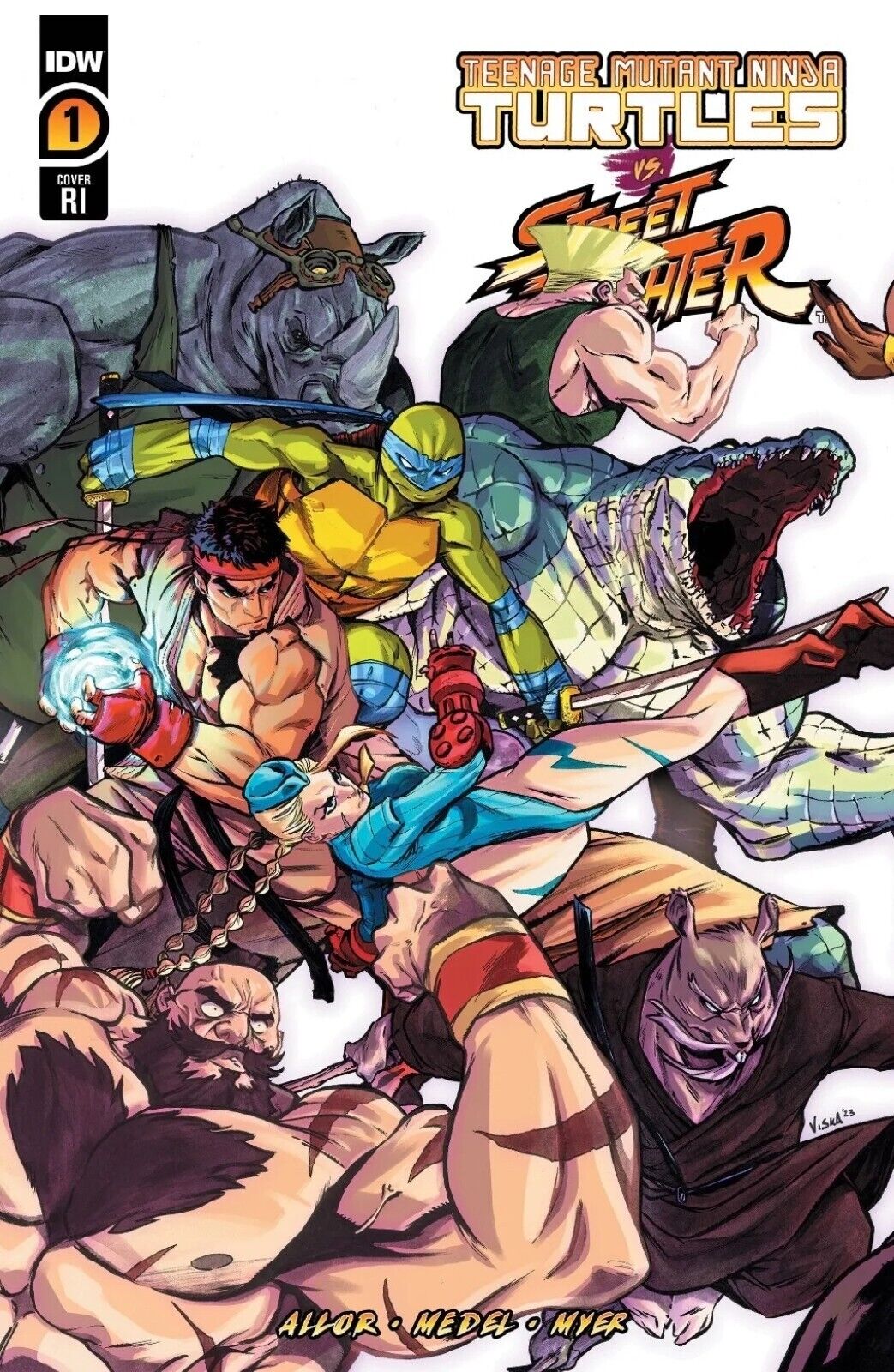 TMNT VS STREET FIGHTER #1 (OF 5) FEDERICI 1:25 INCENTIVE VARIANT