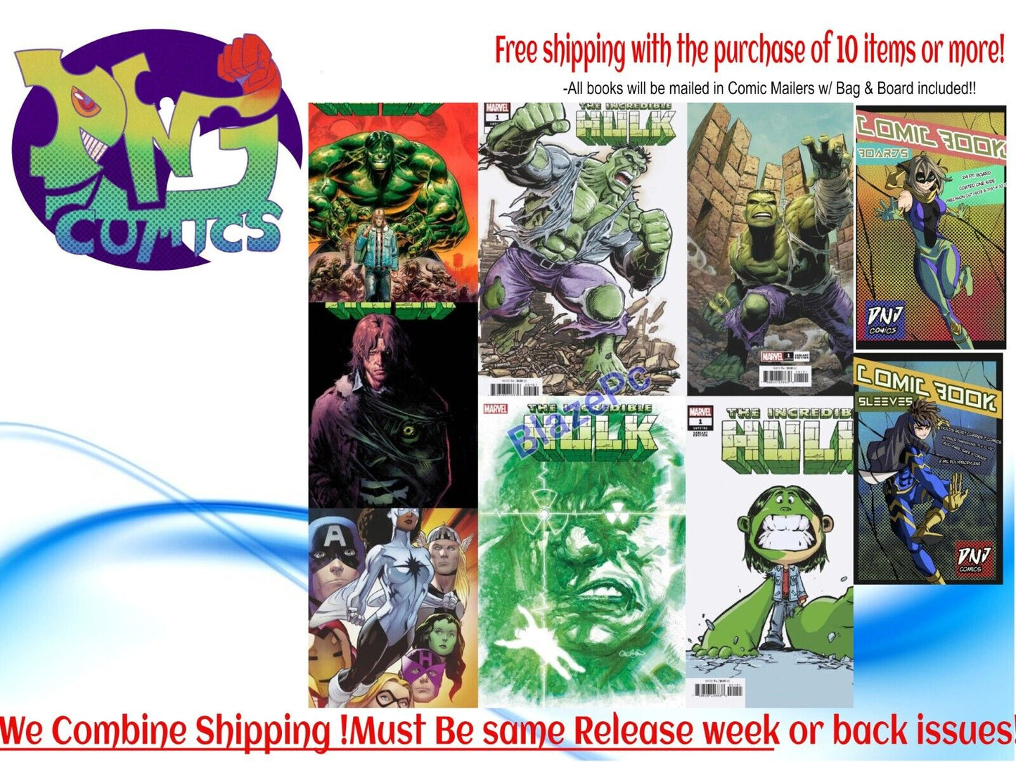 INCREDIBLE HULK #1 Seven Cover Set  2023 Pre-sale