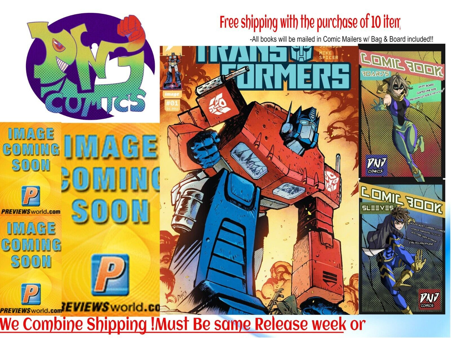 TRANSFORMERS #  1 Four book set IMAGE COMICS - Pre-sale