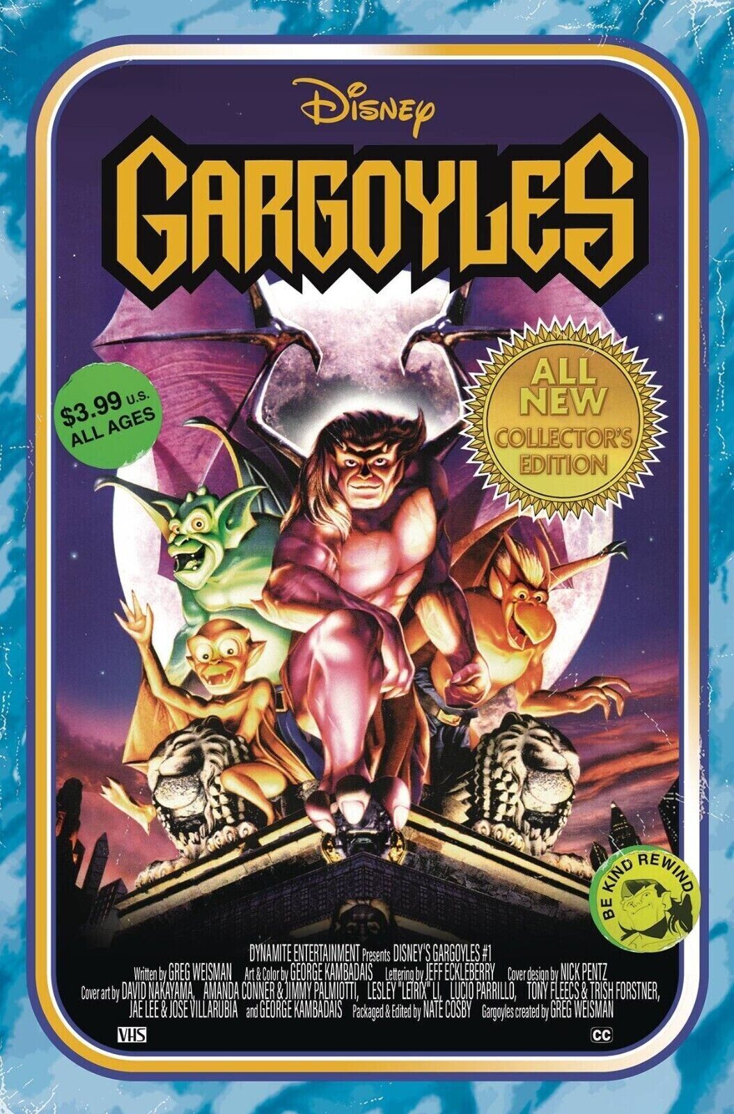 Gargoyles #1 - 1:20 Video Packaging Var  Cover  - Dynamite - 2022 - NM