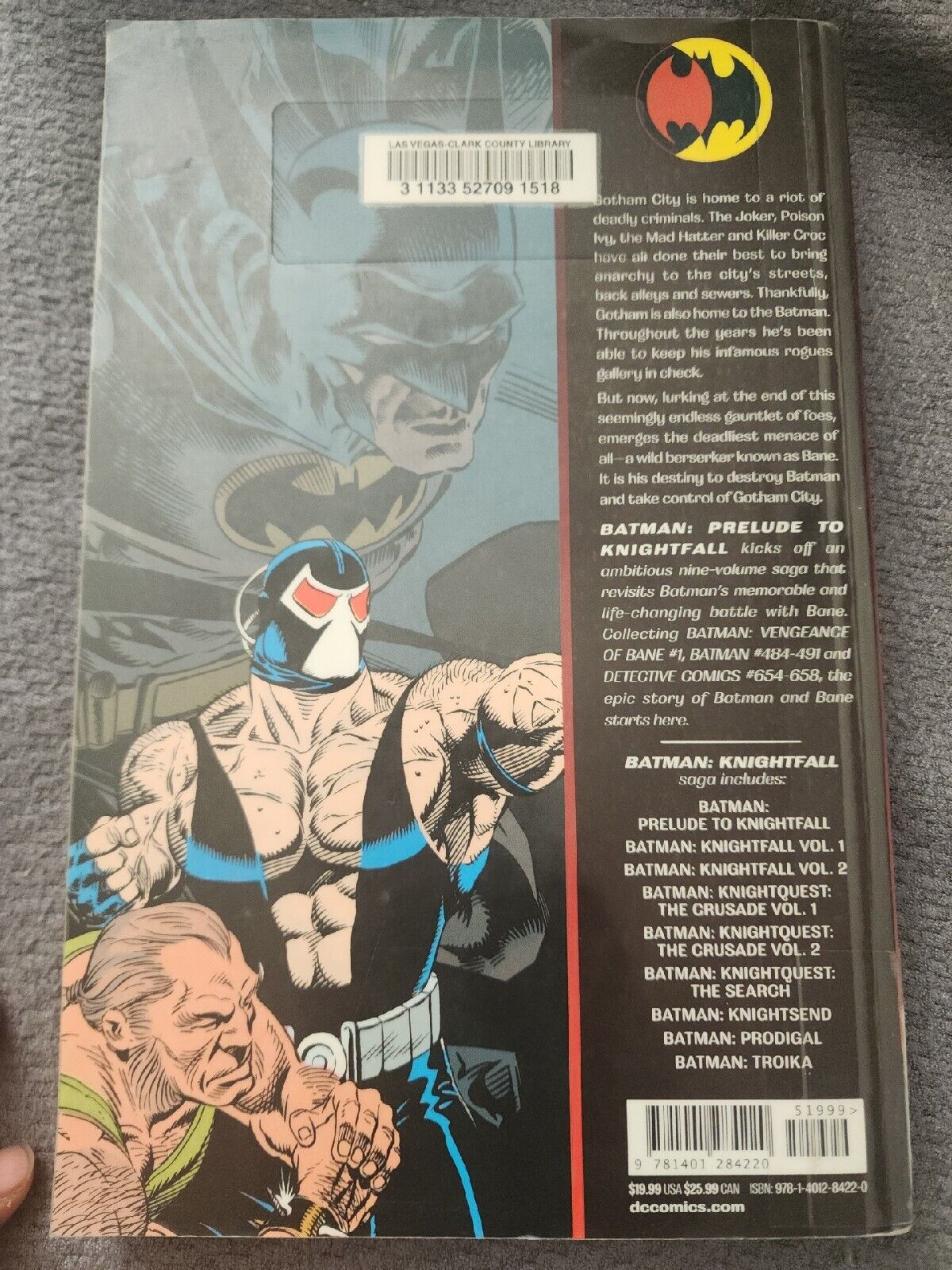 Batman: Prelude to Knightfall by Dixon paperback Used