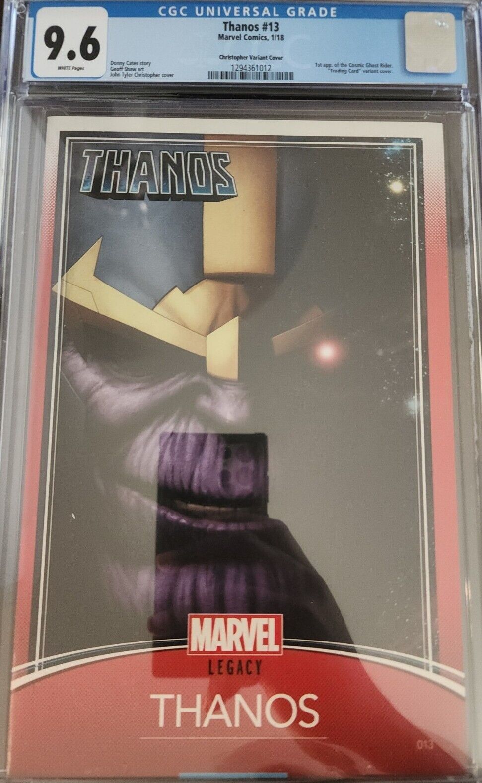 Thanos #13 Trading Card Variant  CGC 9.6 First Cosmic Ghost Rider