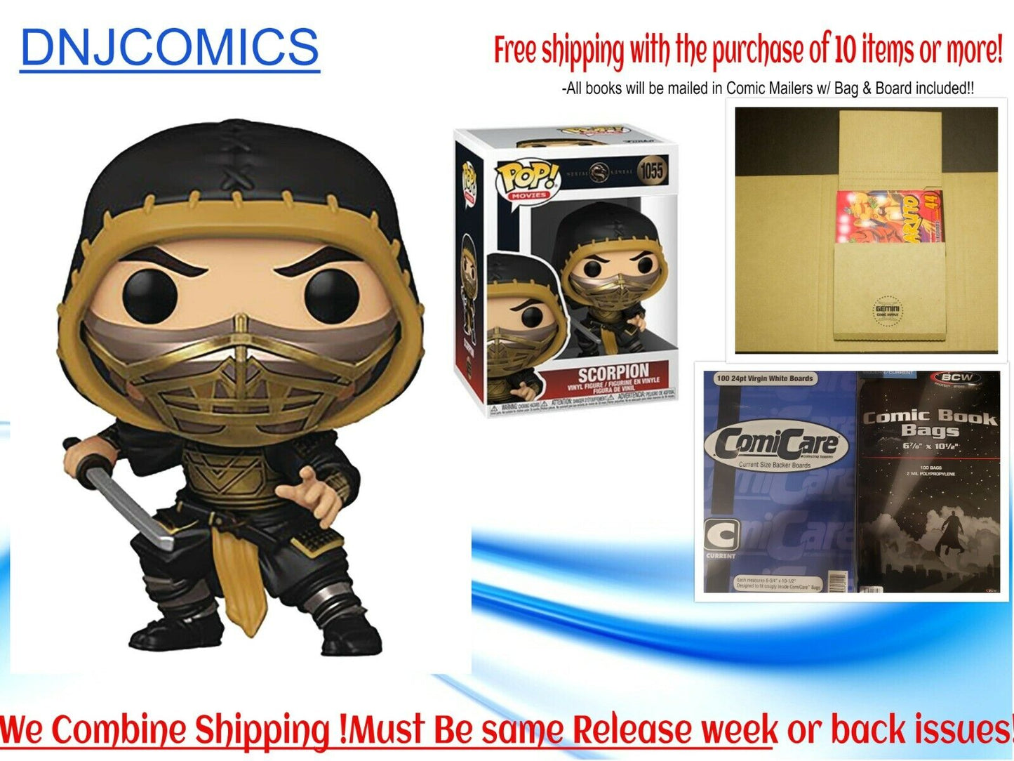 Funko Pop! Movies - Scorpion - Mortal Kombat - 1055 2021 Pre-sale 06/30