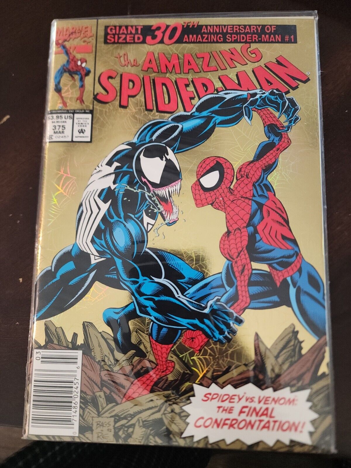 The Amazing Spiderman #375 Gold Foil Comic Book