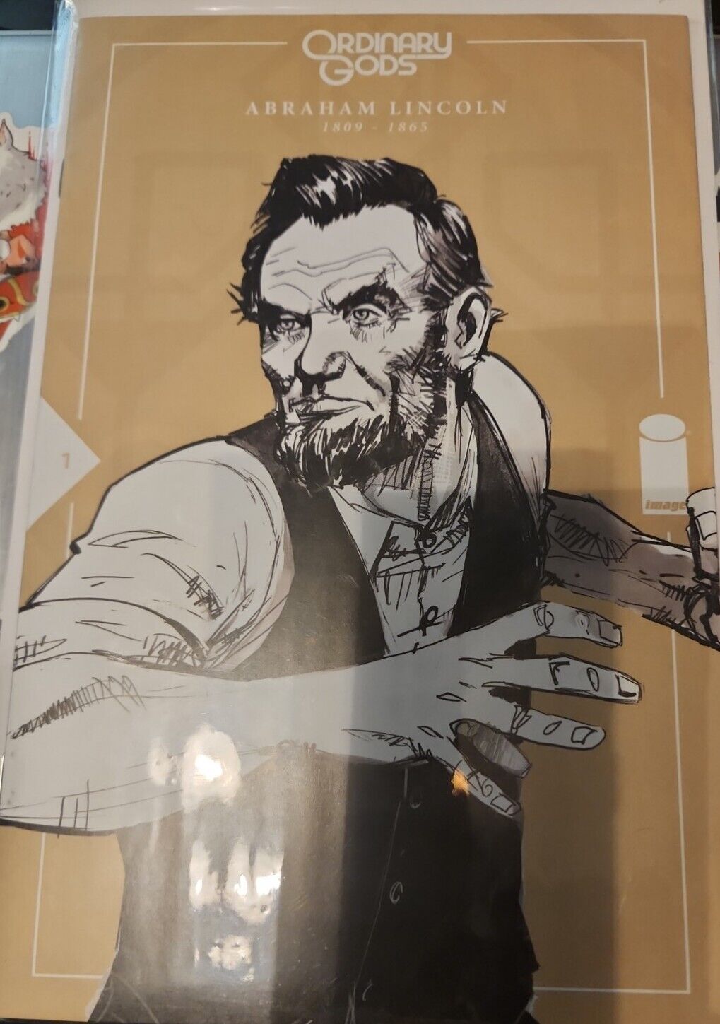 ORDINARY GODS #1 Abraham Lincoln TFAW Exclusive 500 Print Run Rod Reis Cover NM!