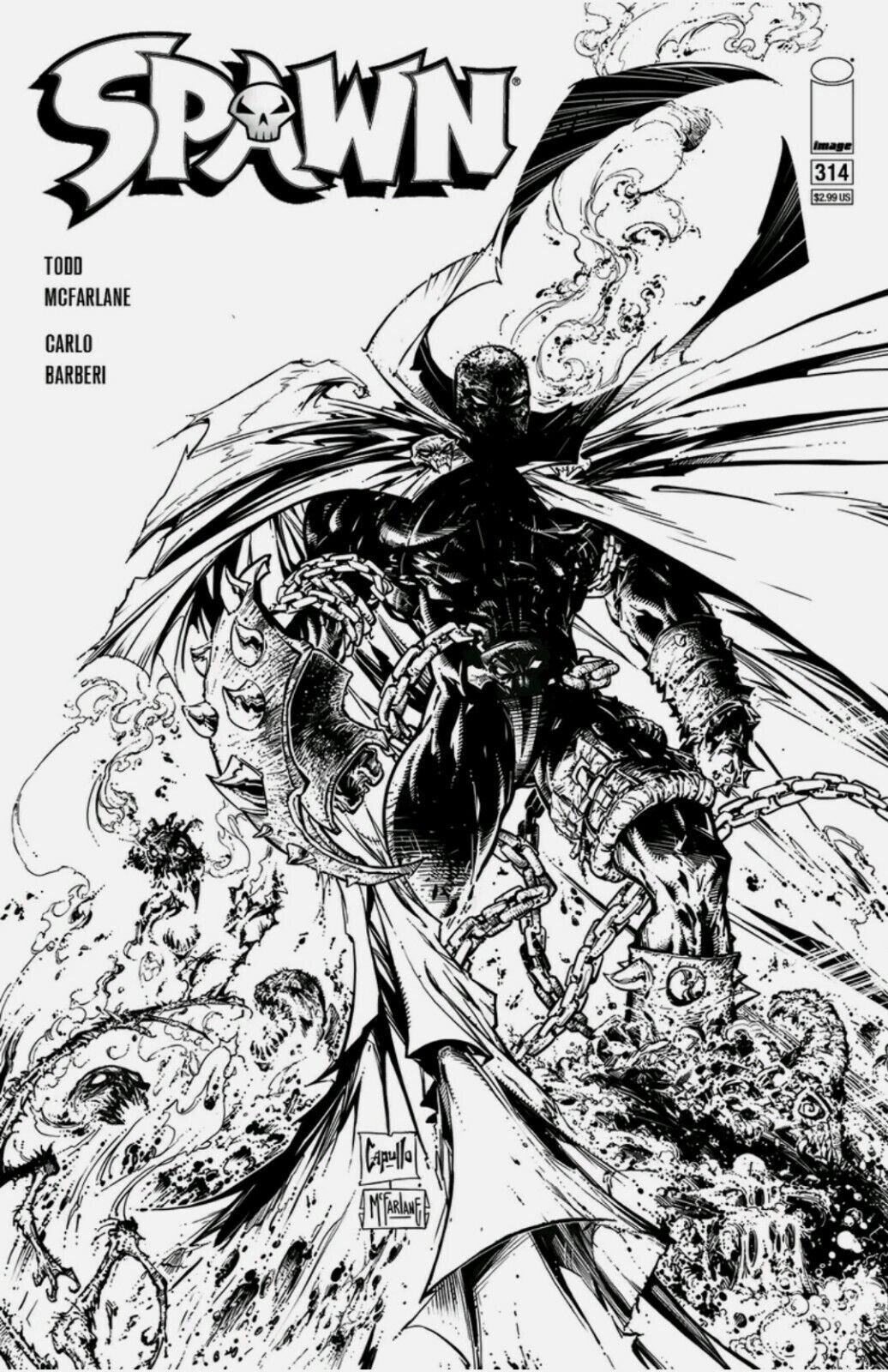 SPAWN #314 - Capullo & McFarlane Inks Cover E - NM - Image - Presale 01/27 2021