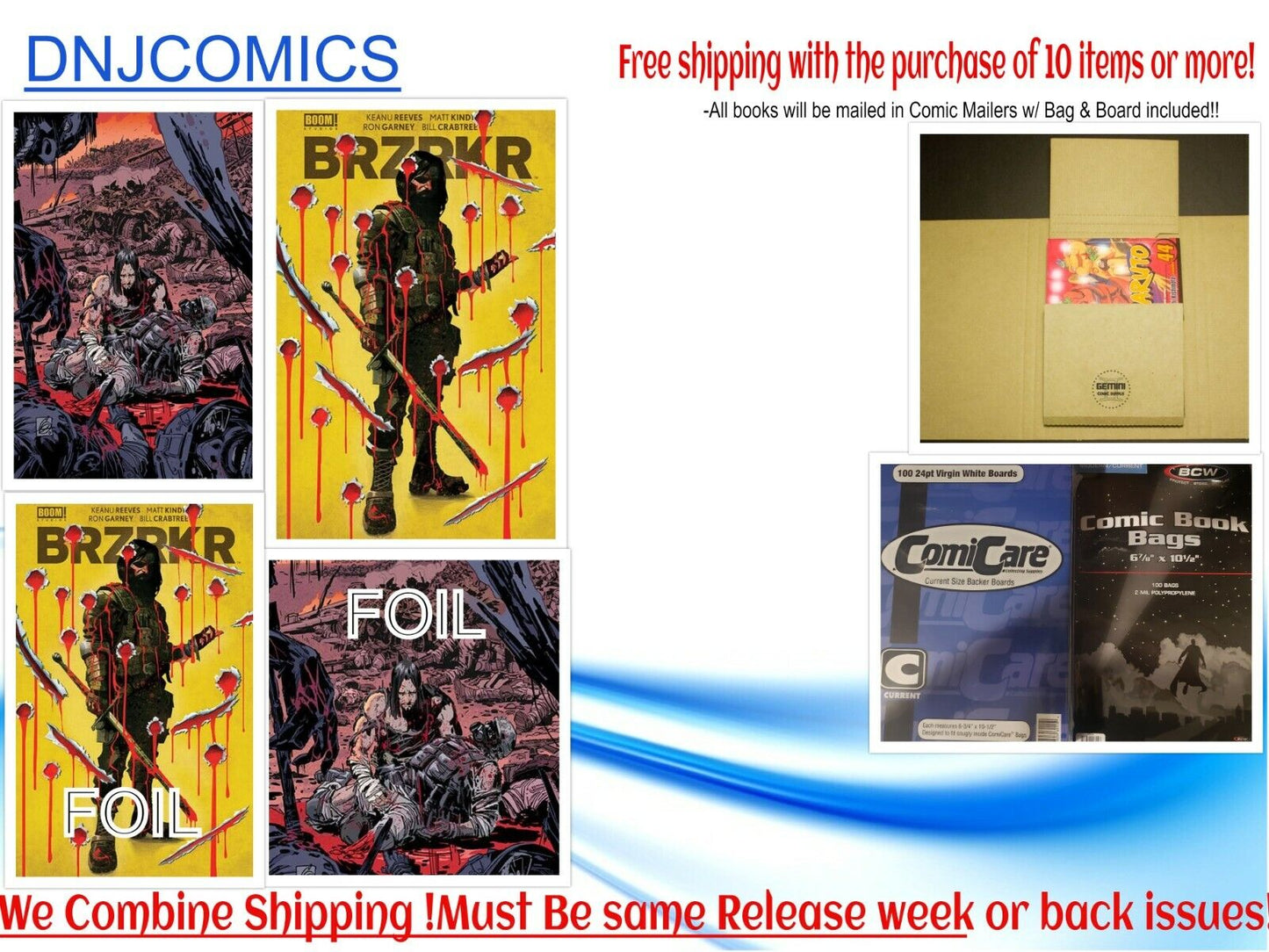 Brzrkr Berzerker #9 ABCD Set presale  2022 BOOM! Studios NM