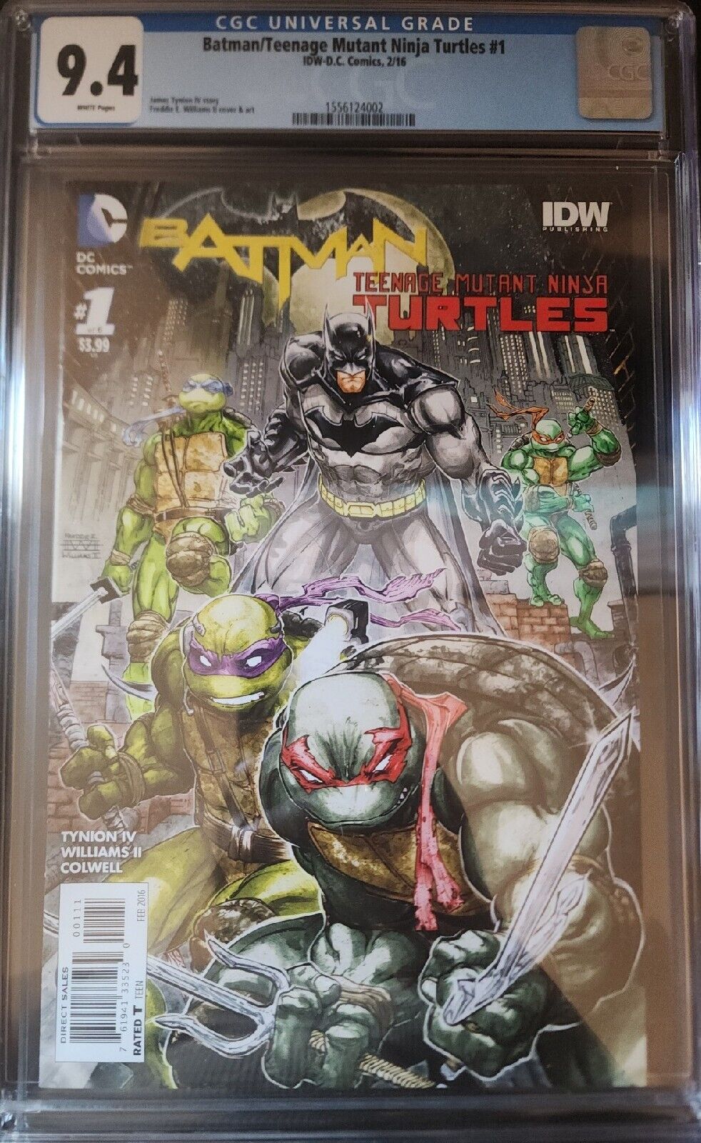 CGC 9.42016 Batman Teenage Mutant Ninja Turtles 1 CGC 9.4