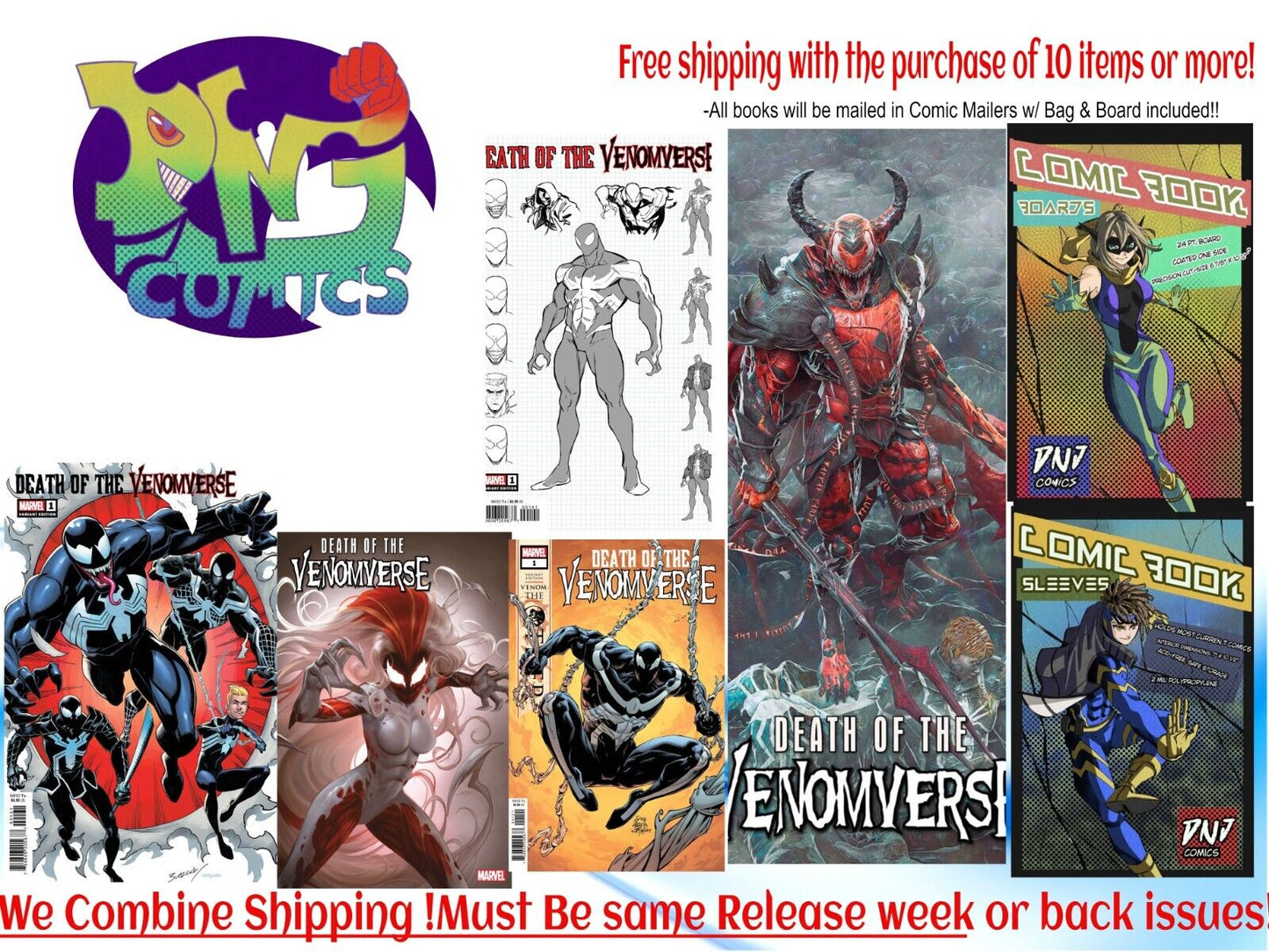 DEATH OF THE VENOMVERSE 1 five cover set pre-sale