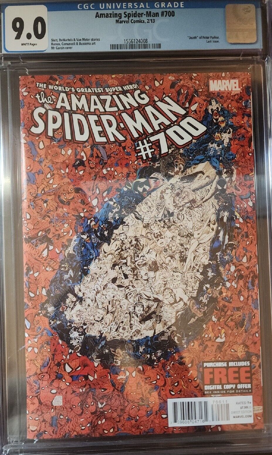 AMAZING SPIDER-MAN #700 CGC 9.0 VF/NM Marvel Comic Anniversary