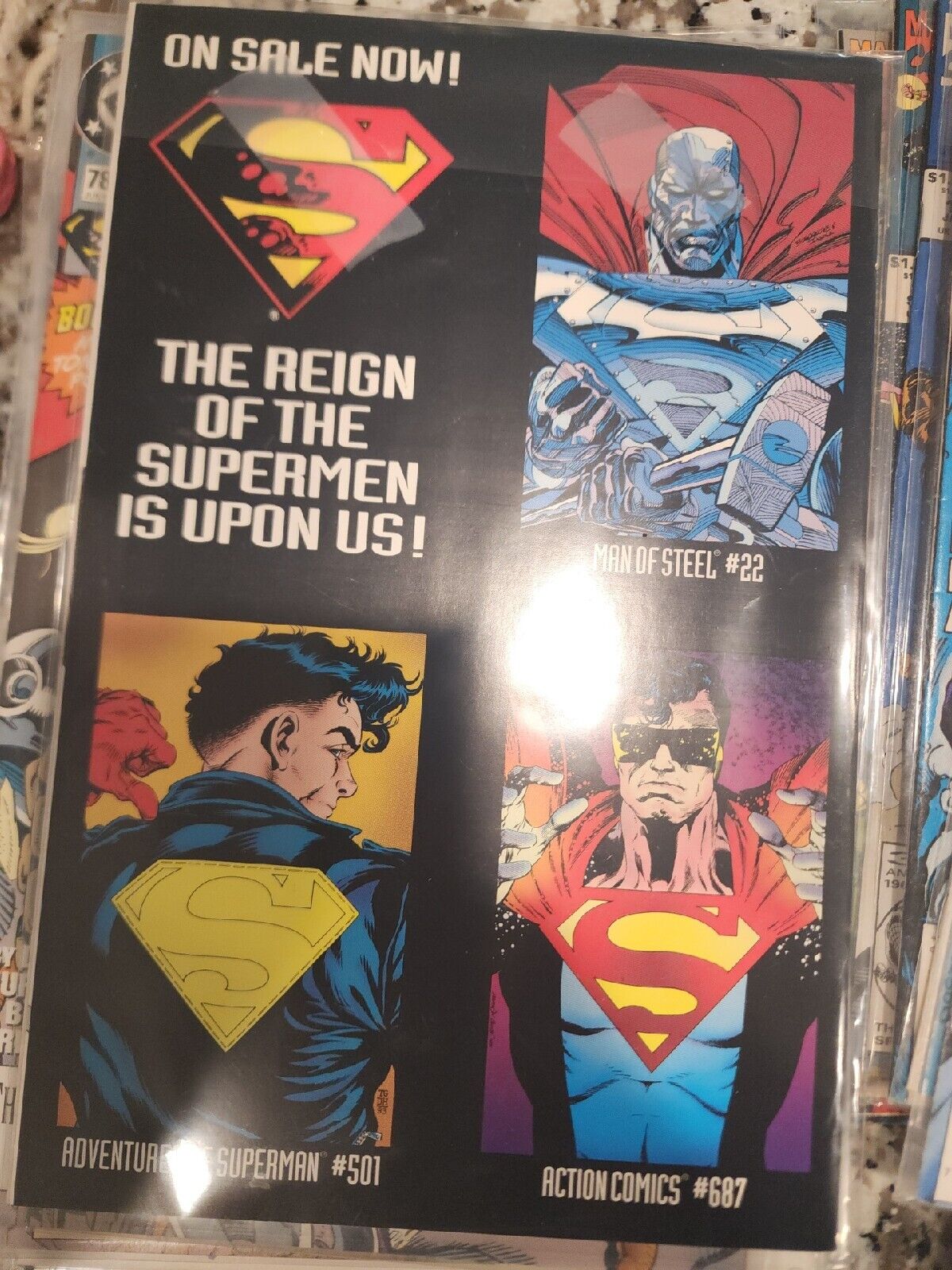 SUPERMAN #78 - Reign of the Supermen! Die-Cut Edition DC Comics 1993 VF