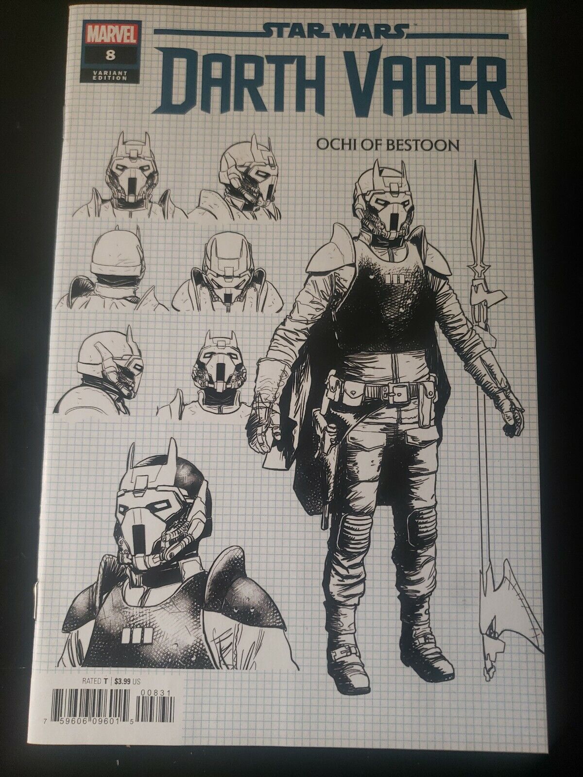 STAR WARS DARTH VADER #8 1:10 variant design Marvel Comics 2020 (CA) Ienco NM